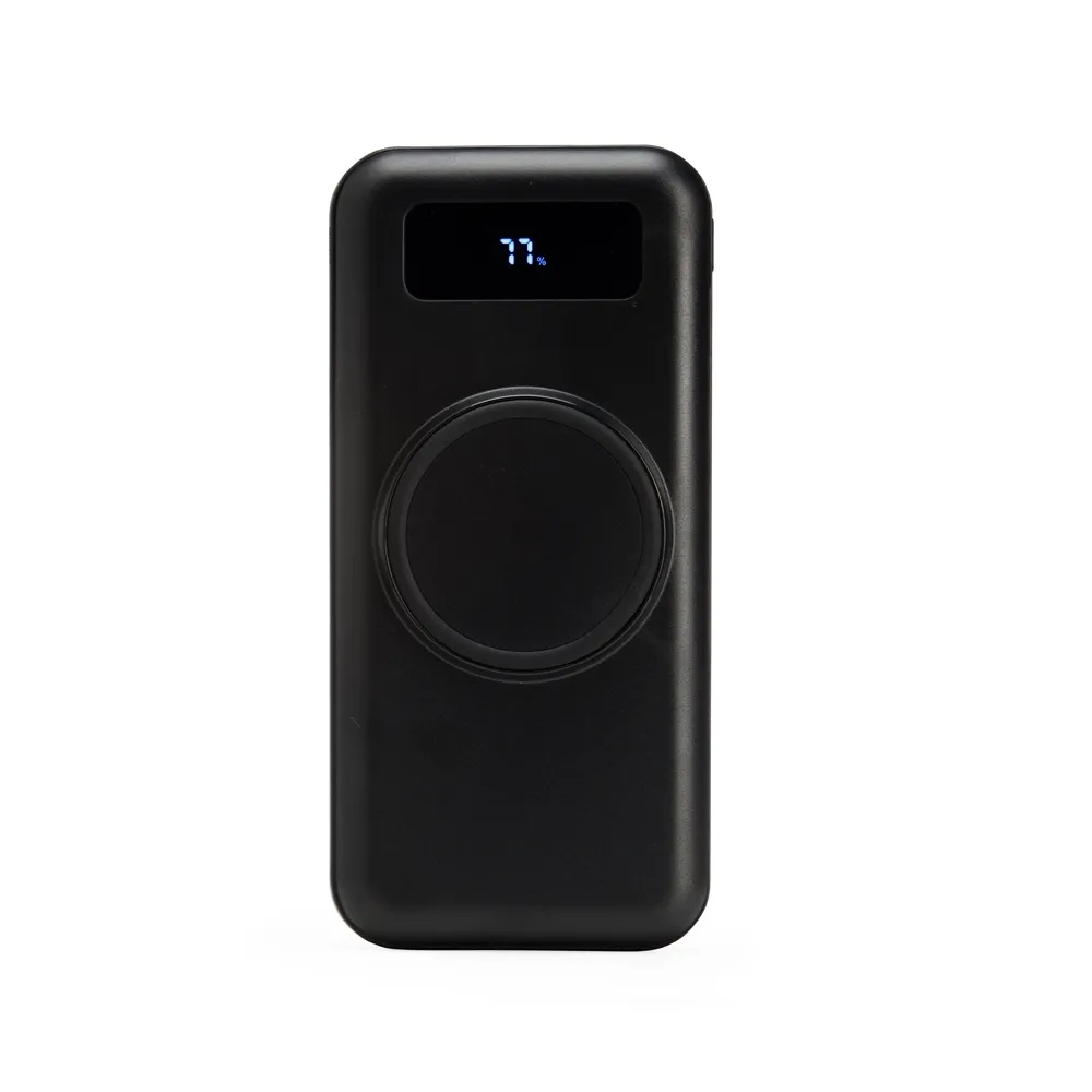POWER BANK 10.000MAH COM CARREGAMENTO VIA INDUÇÃO OU VIA CABO