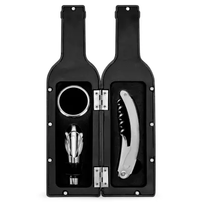 KIT VINHO PLÁSTICO RESISTENTE 3 PEÇAS FORMATO GARRAFA | Garrafas — Bella Criativa