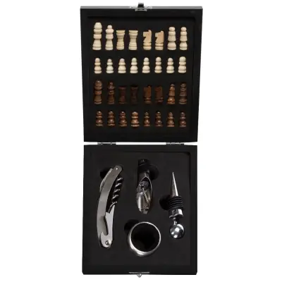 KIT VINHO XADREZ 4 PÇS | Garrafas — Bella Criativa