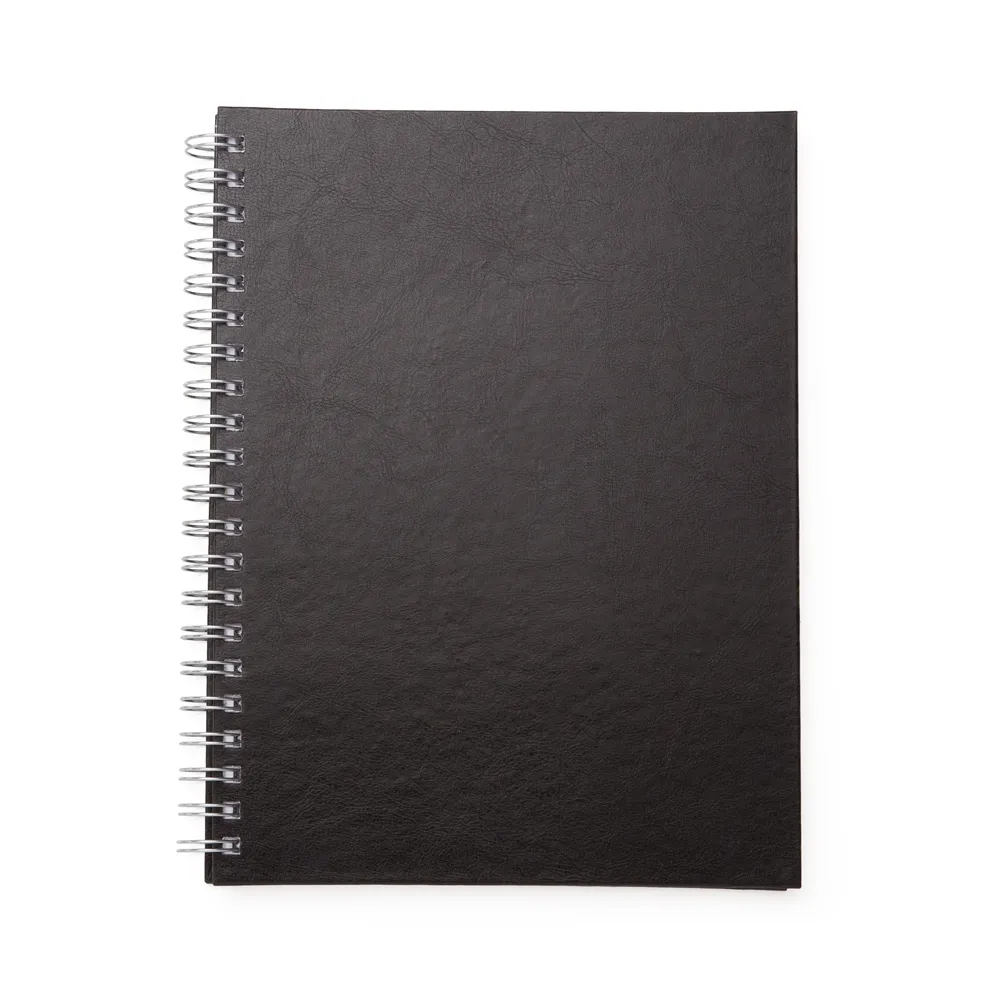 CADERNO C/ CAPA DE COURO SINTÉTICO 21 X 28 CM