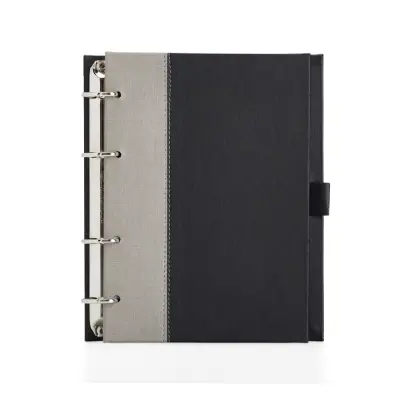 CADERNO FICHÁRIO DE COURO SINTÉTICO