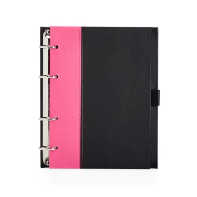 CADERNO FICHÁRIO DE COURO SINTÉTICO