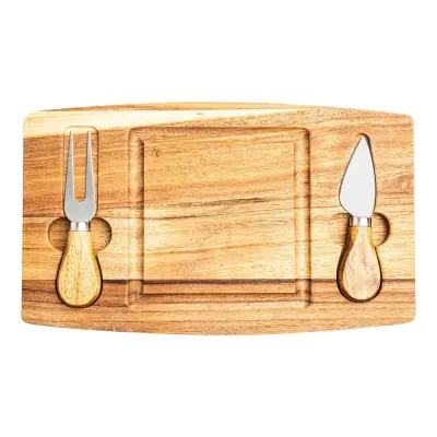 KIT QUEIJO 2 PÇS + TÁBUA QUADRADA | Kits queijo — Bella Criativa