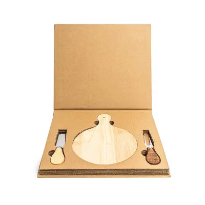 KIT QUEIJO 2 PEÇAS + TÁBUA REDONDA | Kits queijo — Bella Criativa