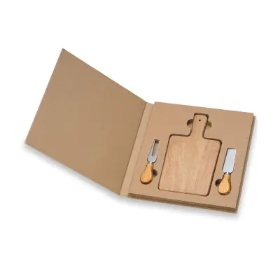 KIT QUEIJO 2 PEÇAS + TÁBUA QUADRADA | Kits queijo — Bella Criativa